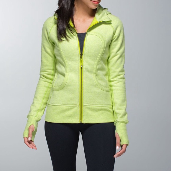 lululemon athletica Jackets & Blazers - Lululemon Scuba Hoodie II Heathered Sunny Lime / Sunny Lime